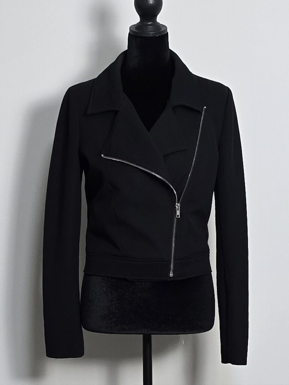 Forever 21 Black Asymmetrical Zip Motorcycle Jacket